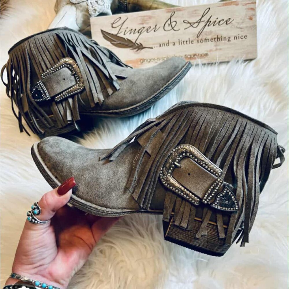 Billie Grey Bootie by Very G - Picture 2 of 2